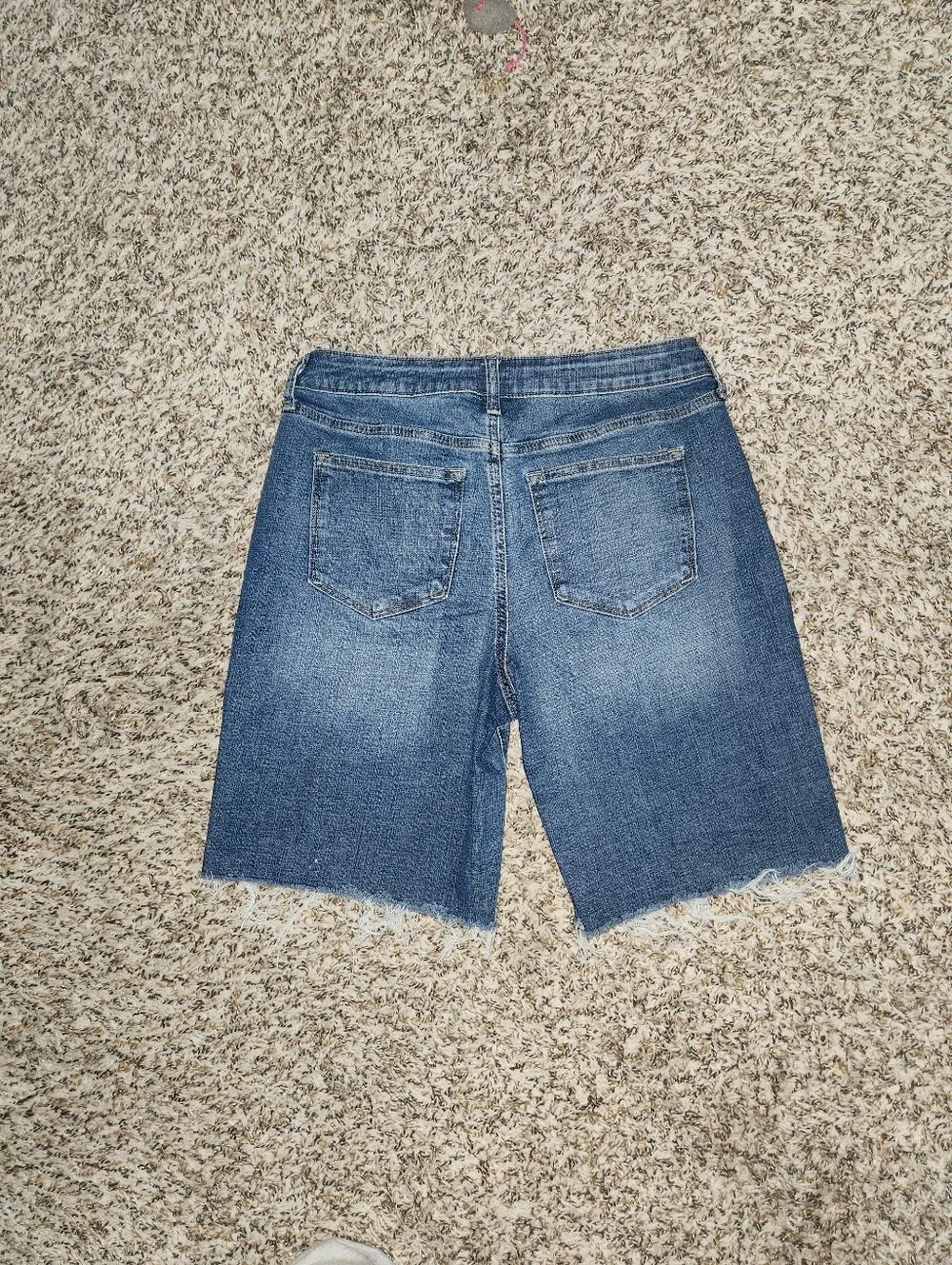 Sonoma Women’s Denim Bermuda Shorts – Size 8 – Frayed Hem